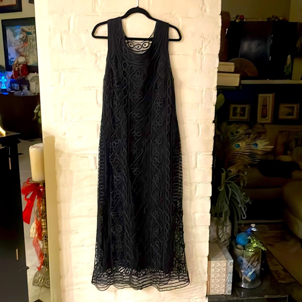 Elegant Silk Sleeveless Long Dress